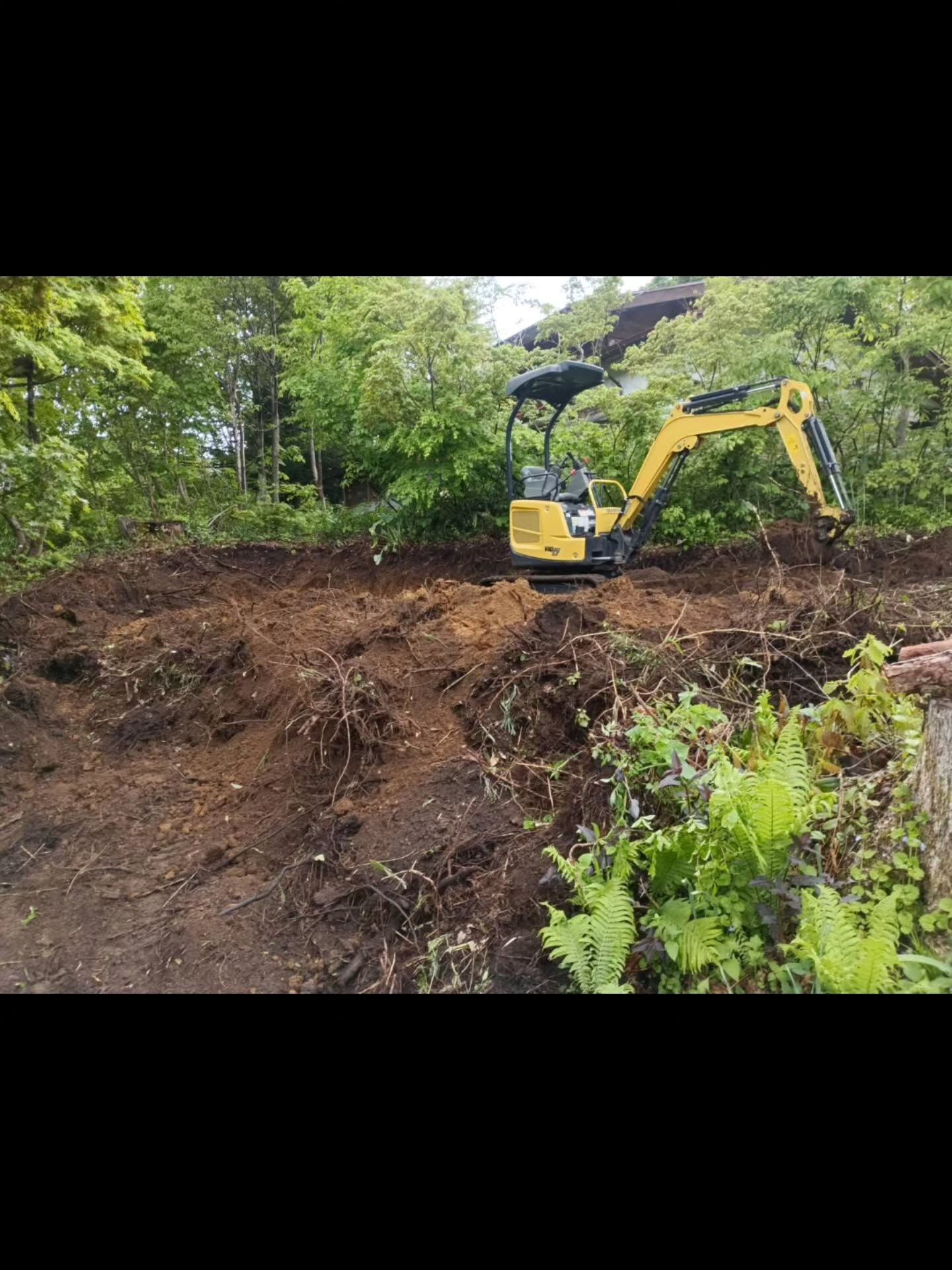 ただいまエプロンステージの裏庭開墾中